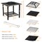 Black 31" Patio Fire Pit Table with Removable BBQ Grill Grate